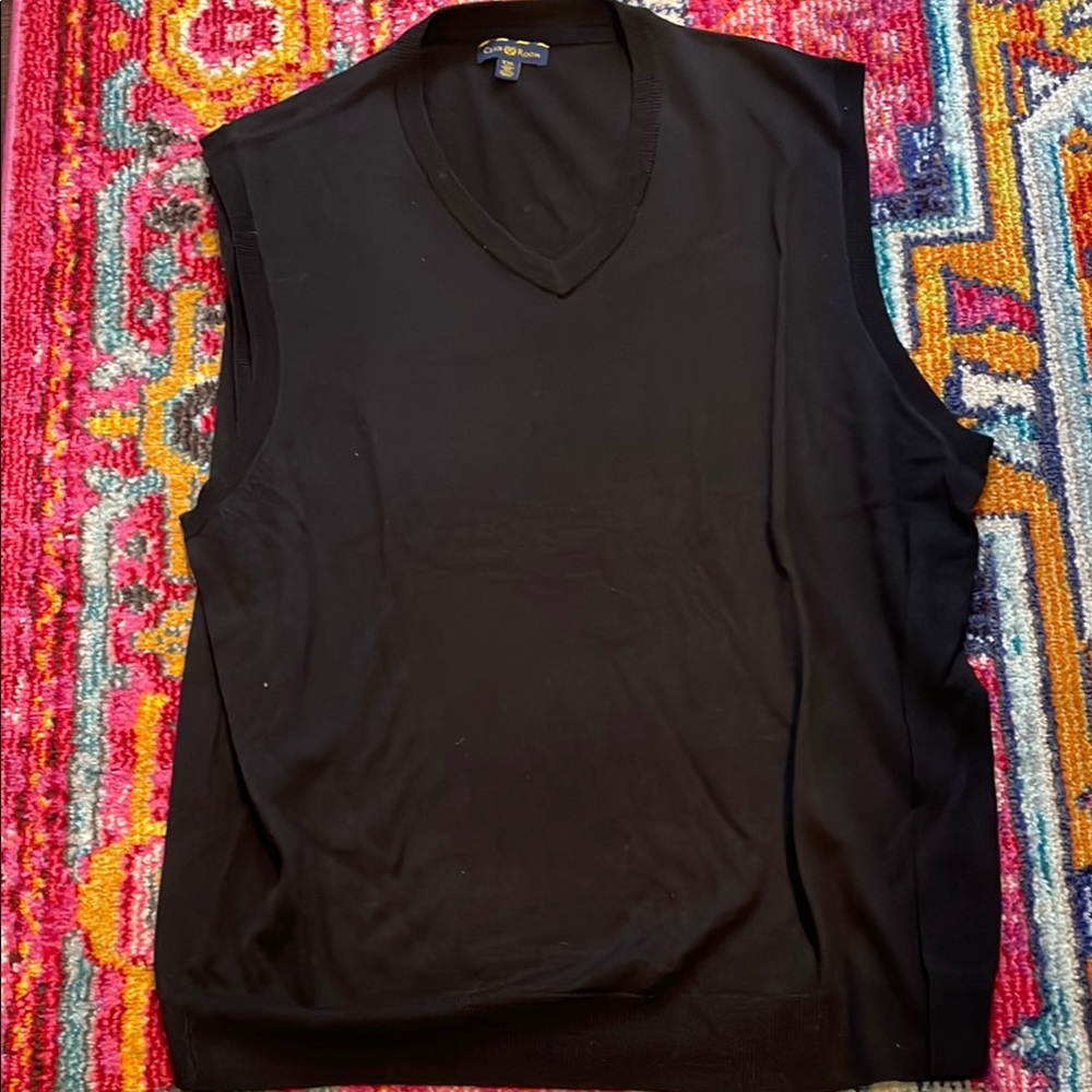 Club Room Men's Black Sweater Vest
